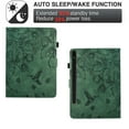 thumbnail image 5 of for Samsung Galaxy Tab S9/S8/S7 Tablet Case, PU Leather Embossed Flower Pattern Cover with Multi-Angle Flip Stand & Card Slots Protective Cover for Samsung Galaxy Tab S9/S8/S7 Case, Green, 5 of 6