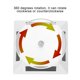 thumbnail image 4 of KEYREN Organizador Solar de la joyería Exhibidor Soporte de exhibición 360 Grados Giratorio Reloj Giratorio Teléfono(Blanco) Ecomeon  no, 4 of 6