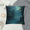 thumbnail image 2 of RUIYC Throw Pillow Covers Oil Paint Tree Seasonal Aesthetic Moon Leaf Abstract Teal Washable Decor Sofa Bedroom Indoor Patio Bright Throw Pillows, 2 of 5