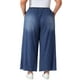 thumbnail image 3 of Pantalones de mezclilla de mujer de talla grande Agnes Orinda con cordón y cintura elástica, pantalones palazzo de pierna ancha con bolsillos 4X negro azul, 3 of 6