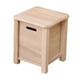 thumbnail image 2 of Taburete de almacenamiento de madera Taburete pequeño para el hogar Decoración Artesanía con forma redondeada 30cmx30cmx35cm, 2 of 9