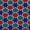 Blue Geometric Star Pattern, variant on FORMRS Pencil Case with 3 Compartments School Large Capacity Zipper Pen Pouch Stationery Organizer, Rainbow Heart Pattern