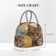 thumbnail image 2 of Disketp Relaxing Cat With Orange Juice Bolsa Térmica para Almuerzo, Lonchera con Abertura Amplia y Gran Capacidad, Organizador Reutilizable para Mujeres, Hombres y Adultos, 2 of 6