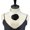 Black, variant on Stylish Flower Design Faux Stand Collar Easy To All Matching Comfortable Point Shirt Collar For Fashion Enthusiast
