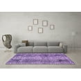 thumbnail image 3 of Ahgly Company Indoor Square Solid Purple Modern Area Rugs, 4' Square, 3 of 4
