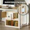 thumbnail image 3 of 3 Pack 8.4 Gallon Collapsible Storage Boxes, Lidded Storage Box with Door and Wheels, 3 of 4
