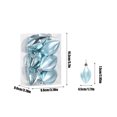 thumbnail image 3 of XYAIYT 12 Pack Christmas Ornaments Popcorn Shaped Tree Decorations Electroplated Plastic Shiny Long Lasting Hanging Pendants for Christmas Tree Indoor Outdoor Home Door Mantel Display 3in Light Blue, 3 of 6