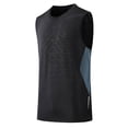 thumbnail image 4 of Wotryit Tank Tops Men Mens Summer Sports Fitness Basketball Training Round Neck Loose Outdoor Running Breathable Sleeveless T Shirt Vest Mens Tank Top Black M, 4 of 6