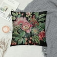 thumbnail image 2 of GOSMITH  Watercolor Vintage Rose Decorative Throw Pillow Cover Case, Peony Succulents Outdoor Pillow Cases Square Standard Cushion Covers for Sofa Couch Bed Car, 2 of 5