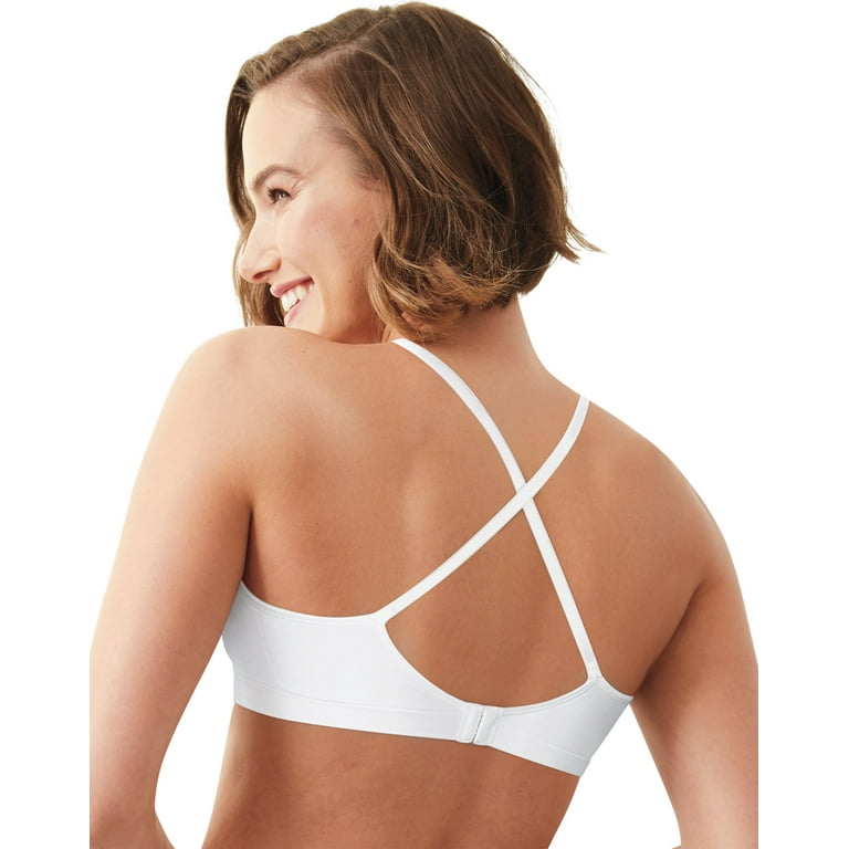 Hanes Comfy Support Women's Convertible Wireless T-Shirt Bra, Comfort Flex  Fit White Heather XL