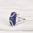 thumbnail image 3 of Natural Lapis Lazuli Ring, Rough Lapis Lazuli Ring, Afghani Lapis, Hippie Wire Ring, 925 Sterling Silver, Womens Ring, Christmas, Thanksgiving, Handmade, Statement Jewelry, Rough Gemstone Jewelry, 3 of 5