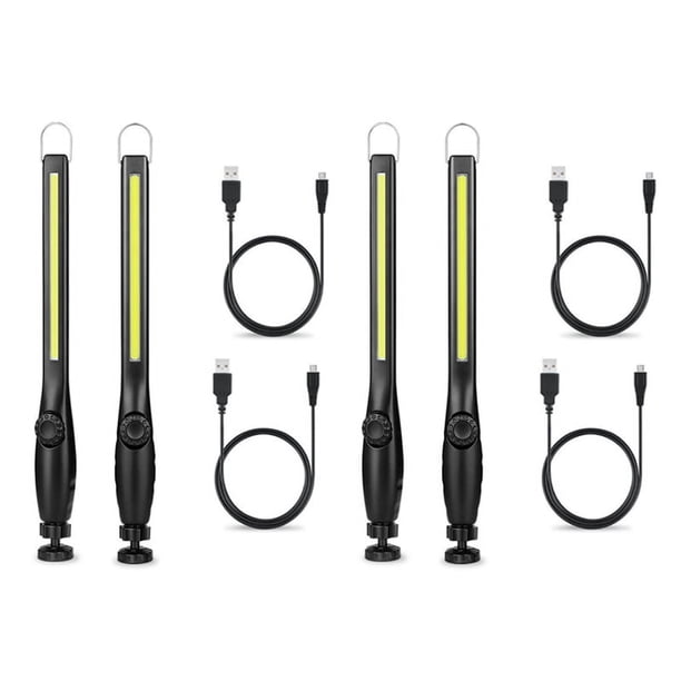 4 Luces de Trabajo LED Portátiles COB, Lámpara de Trabajo LED Magnética Inalámbrica, Luces de Inspección para Reparación de Automóviles, Garaje Doméstico, Emergencia