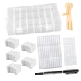 thumbnail image 4 of Kit organizador de hilo de , bobinas de hilo, herramienta de bobinado portátil con etiquetas grabables, divisores desmontables, bobinador de, 4 of 9