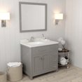 thumbnail image 3 of Caroline Parkway 36" Single Bath Vanity in Cashmere Gray with White Quartz Top and Square Sink with Polished Chrome Faucet with Matching Mirror, 3 of 3
