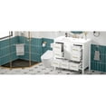 thumbnail image 4 of White Bathroom Vanity With Resin Sink - Solid Wood 5 Drawers & Pleasant Inner Ambiance 36' Storage 36'' Versatile Function Easy Install, 4 of 7