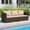 Beige + Mix Brown, variant on Costway 3PCS Patio Sectional Sofa Set, PE Rattan Modular Couch Furniture Set with Cushions Gray + Mix Gray