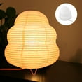 thumbnail image 3 of SHISUYAN Orange Rice Paper Lantern Desk Lamp for Home Use E14 Socket Metal Frame 1 Piece, 3 of 9