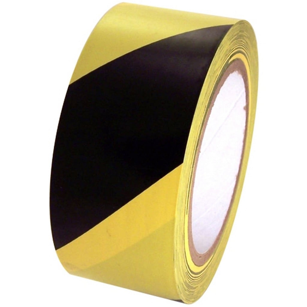Black Yellow 3" x 36 yd Vinyl Floor Marking Safety Warning Tape PVC 6 mil 