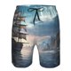 thumbnail image 3 of Balery Moonlit Sea Sailboat Traje de Baño Estilo Hawaiano para Hombre, Shorts de Secado Rápido con Bolsillos-3X-Large, 3 of 6
