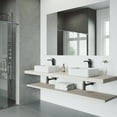 thumbnail image 3 of VIGO Jasmine Modern White Matte Stone 18 in. L x 15 in. W x 5 in. H Rectangular Vessel Bathroom Sink, 3 of 10