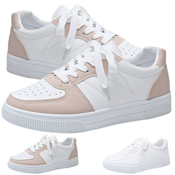 CHICVOMEY Women’s Lace-Up Fashion Sneakers Low-Top Casual Walking & Tennis Shoes Platform Slip-Resistant Sole for Walking & Standing All Day