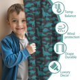 thumbnail image 3 of Blackout Kids Curtains,DarkGreen Cartoon Dinosaurs Silhouette Pattern Childrens Insulated Curtains Set Of 2,Bedroom Essentials,Toddler Room Decor 52"x63", 3 of 5