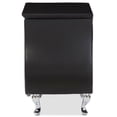 thumbnail image 4 of Baxton Studio Erin 2 Drawer Faux Leather Nightstand in Black, 4 of 4