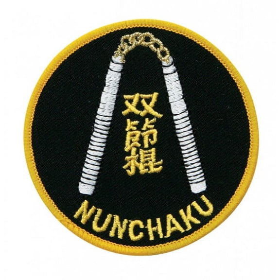 Nunchuck Martial Arts Uniform Patch, 3"