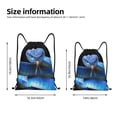 thumbnail image 2 of Saiise Blue Viper Snake 2 Pattern Sports Drawstring Backpack - String Swim Gym Bag with Wet Proof Pocket for Women&Men-Medium, 2 of 6