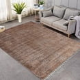 thumbnail image 2 of Casavani Outdoor Patio Children Playroom Rug, Brown 4x4 feet, 2 of 6