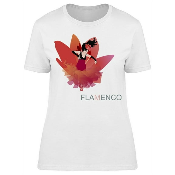 Flamenco Flower Dress T-Shirt Women -Image by Shutterstock, Female Small
