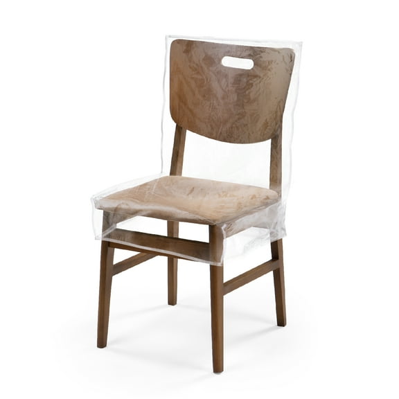 Uxcell 22 x 16 Inch Dining Chair Covers Protector, Plastic Dining Seat Cover, Clear