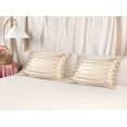 thumbnail image 6 of REGALWOVEN Satin Pillow Cases Set of 2 for Hair and Skin, Cooling Pillow Covers with Envelope Closure Khaki Queen, 6 of 7
