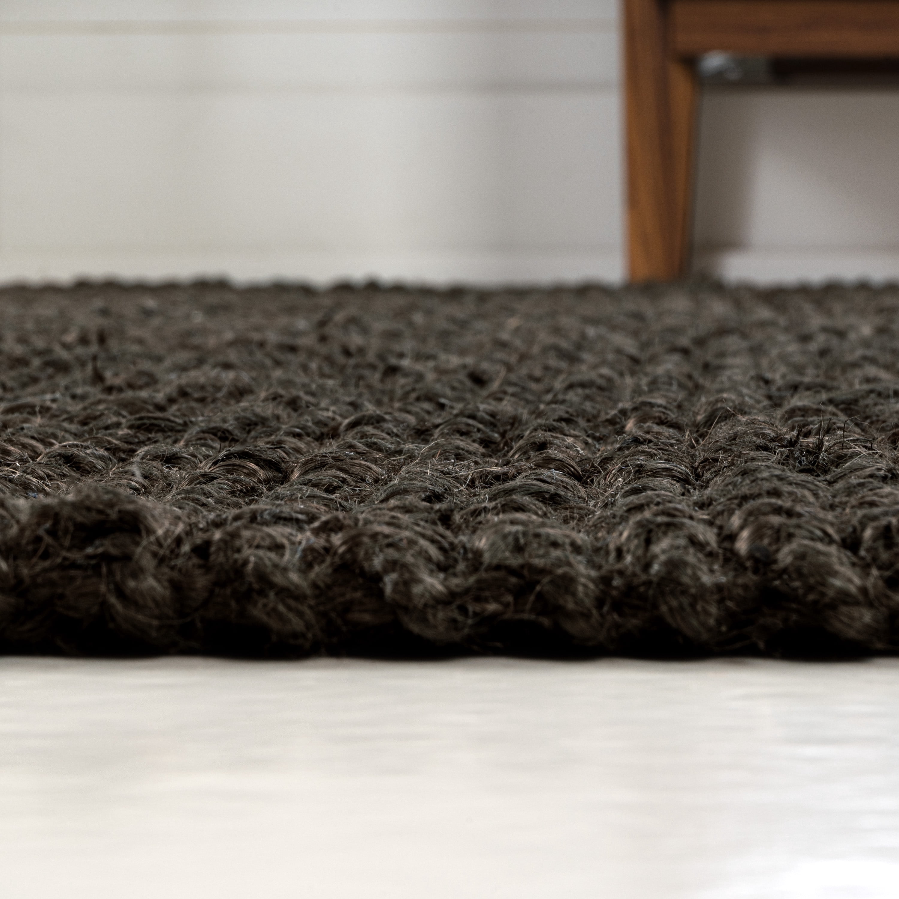 JONATHAN Y NATURAL FIBER 5 x 8 Area Rug, Pata Hand Woven Chunky Jute - Brown, NRF102G-5