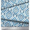 thumbnail image 2 of Soimoi Poly Georgette Fabric Ethnic Ikat Decor Fabric Printed Yard 52 Inch Wide, 2 of 3