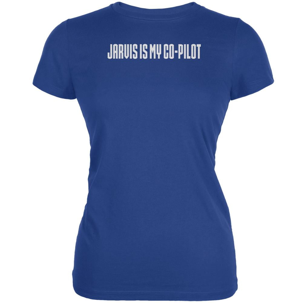Jarvis is My Copilot Funny Royal Juniors Soft T Shirt Medium