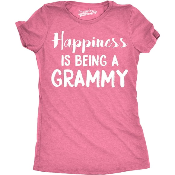 Womens Happiness is Being a Grammy Funny T Shirt Gift Grandmother for Grandma