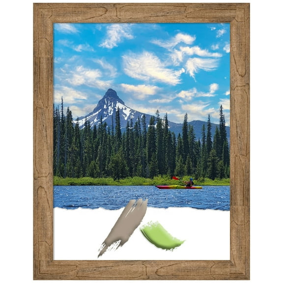 Owl Brown Narrow Wood Picture Frame, Photo Frame, Art Frame