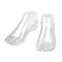 2 Pieces Sock Display Model Foot Mannequin Shoes Support Clear Polyethylene Multipurpose Commercial Store Use