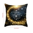 thumbnail image 2 of SDJMa Black Gold Merry Christmas Decor Throw Pillow Covers Xmas Golden Decorative Tree Reindeer Snow Cushion Cases Xmas Bronzing Home Decoration for Couch Sofa Bedroom 18x18 Inch, 2 of 8