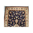 thumbnail image 2 of Ahmedani Linen Mid Night Blue Medallion Floral Rectangle Adult Area Rug Hand Knotted Silk Indoor Carpet (6 x 4)', 2 of 7