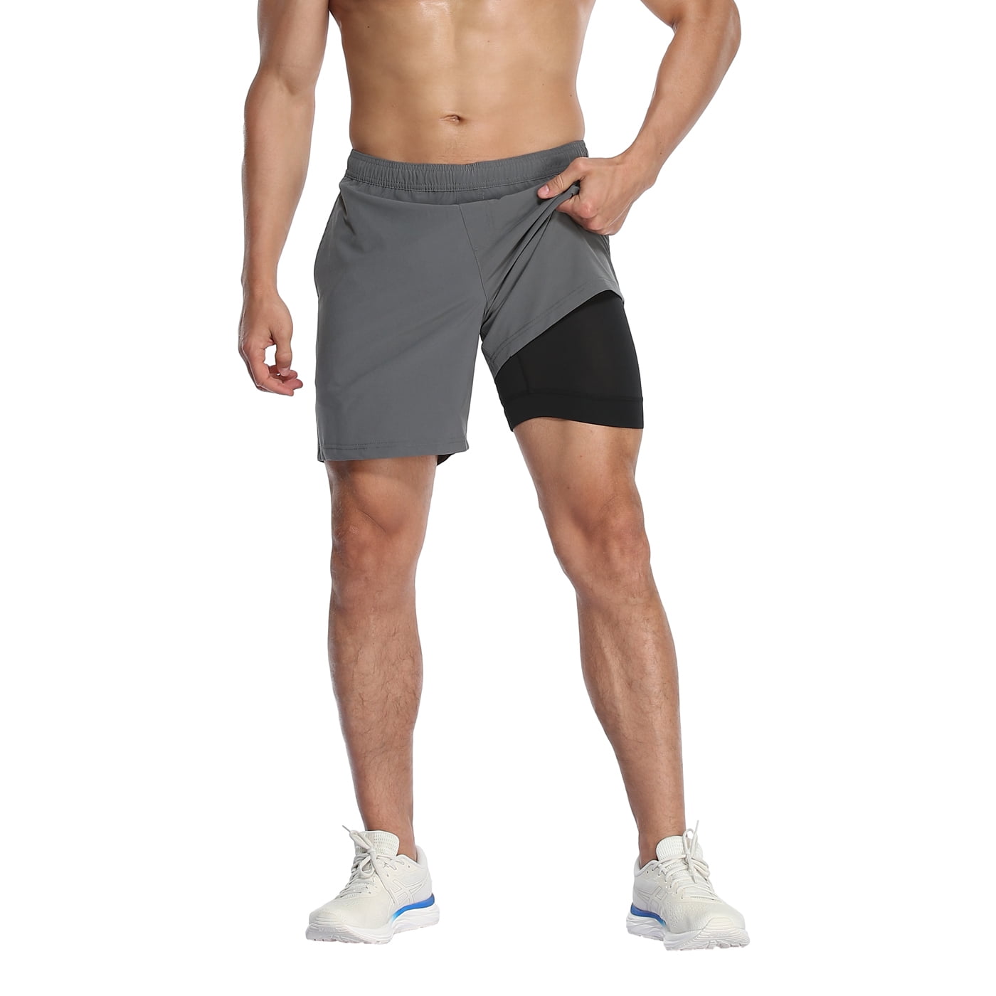 TCA Mens Boys Training Gym Running Shorts Elasticated Compression Pockets 
