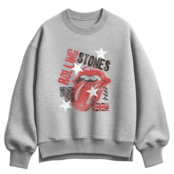 Rolling Stones - Only Rock Roll - Women's Oversized Fleece Crew Sweatshirt