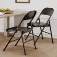 thumbnail image 5 of 2/4PCS Folding Chairs, Portable & Stackable Commercial Seat with Metal Frame, Heavy Duty Foldable Chairs for Office Wedding Party, 350 Pound Capacity, 5 of 9