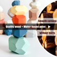 thumbnail image 5 of Bestamtoy 36 piezas de madera para clasificar piedras apilables, juguetes sensoriales para niños pequeños, juguetes de aprendizaje Montessori, juego de bloques de construcción para niños de 3, 4, 5 y, 5 of 5