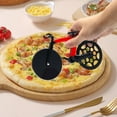 thumbnail image 2 of Red Stainless Steel Pizza Cutter With Bicycle Design, Rolling Pizza Wheel For Cutting Pizza Dough, Kitchen Baking Tool With Ergonomic Handle, Easy To Clean Pizza Slicer, 2 of 7