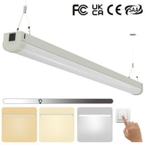 4FT Linkable 80W LED Shop Light, 8800lm, 3000K/4000K/5000K, Utility Shop Ceiling Lights for Garages, Workshops, SCR Dimmable 4 Foot Linear Strip Work Light Fixture with Plug and Power Cord, FCC