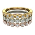 thumbnail image 2 of Stacking Bezel Milgrain Outline Round Diamond Stackable Wedding Band 0.33 CTW 14K Gold, 2 of 6