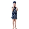 thumbnail image 3 of Fozruso Girls Long Sleeve Swimwear Two Piece With Rash Guard Swim Shirt And Board Shorts Sun UPF 50+ Swim For Beach Pool Two Piece Bikini Sets Sizes 2-3 Years, 3 of 6