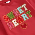 thumbnail image 6 of Bagilaanoe Newborn Baby Girl Valentine's Day Romper Sweatshirt Long Sleeve Bodysuits Letter Embroidery Pullover 3M 6M 12M 18M Infant Casual Tee Tops, 6 of 8